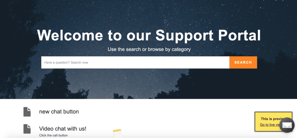 Asiakasportaalin esimerkkinäkymä