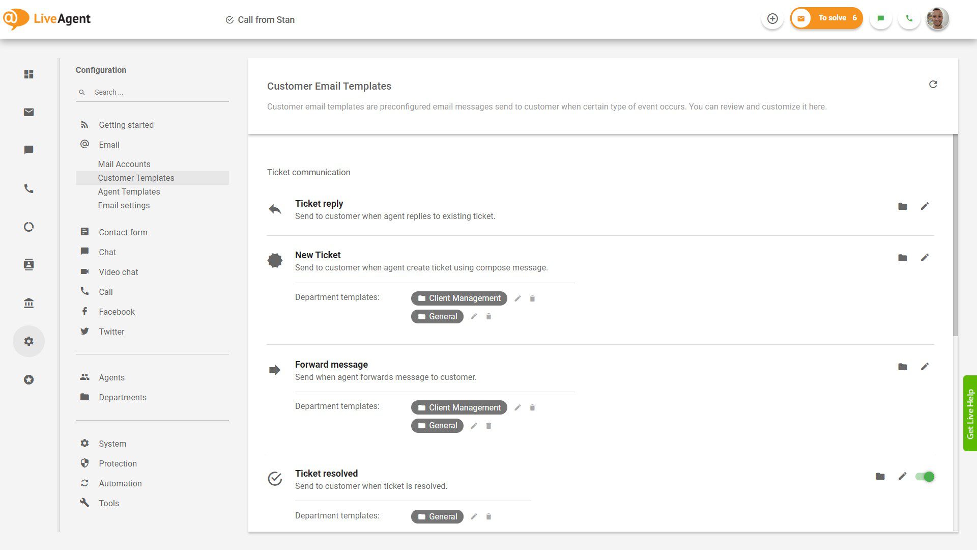Sähköpostin mallien asetukset