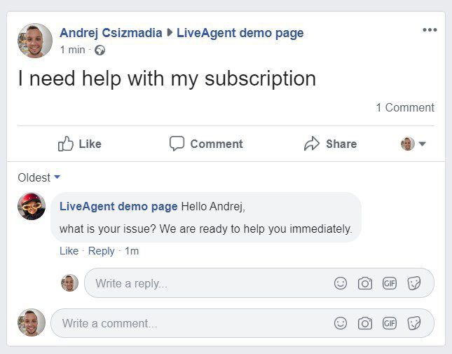 Kommentit, joihin vastaat Facebookissa, näyttävät siltä kuin olisit vastannut Facebookista