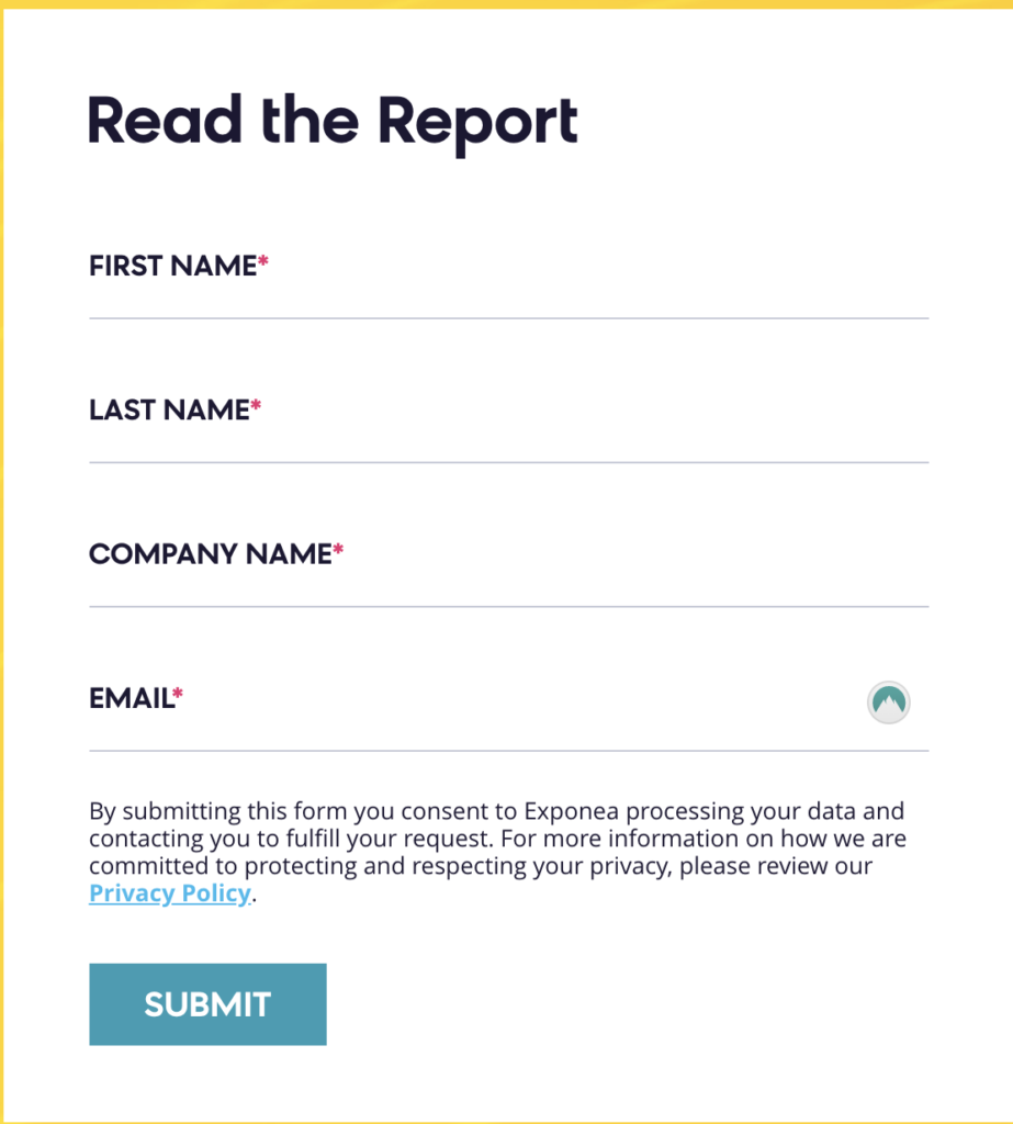 Exponean suljettu raportti