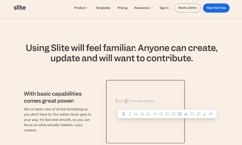 Slite-tietokanta-kotisivu